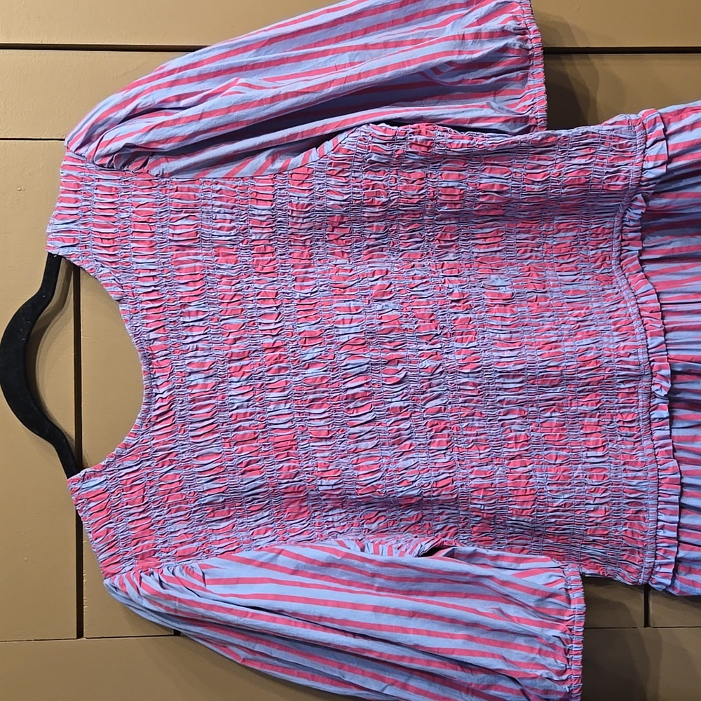 Damson Madder Bluebelle Shirred Mini Dress EU Size 20 /US 16 - Picture 9 of 13
